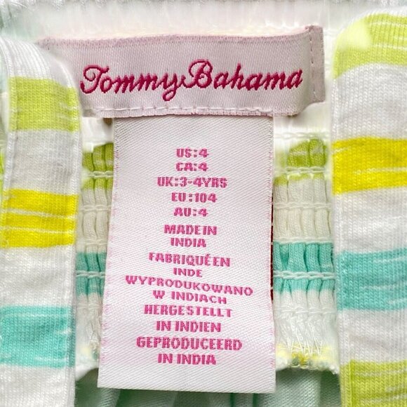 TOMMY BAHAMA Girls Dress Size 4 Yellow Blue Striped Summer Fun Party Beach 5-38 - Picture 5 of 8